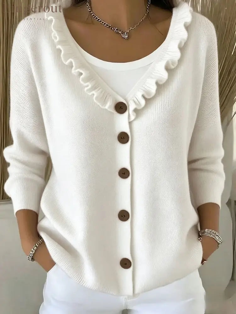 Timeless Knit Cardigan - White / S