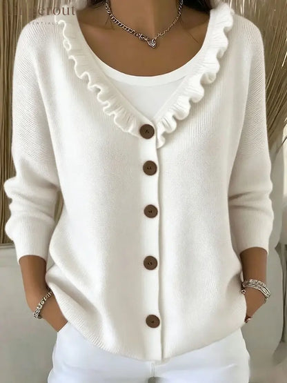 Timeless Knit Cardigan - White / S