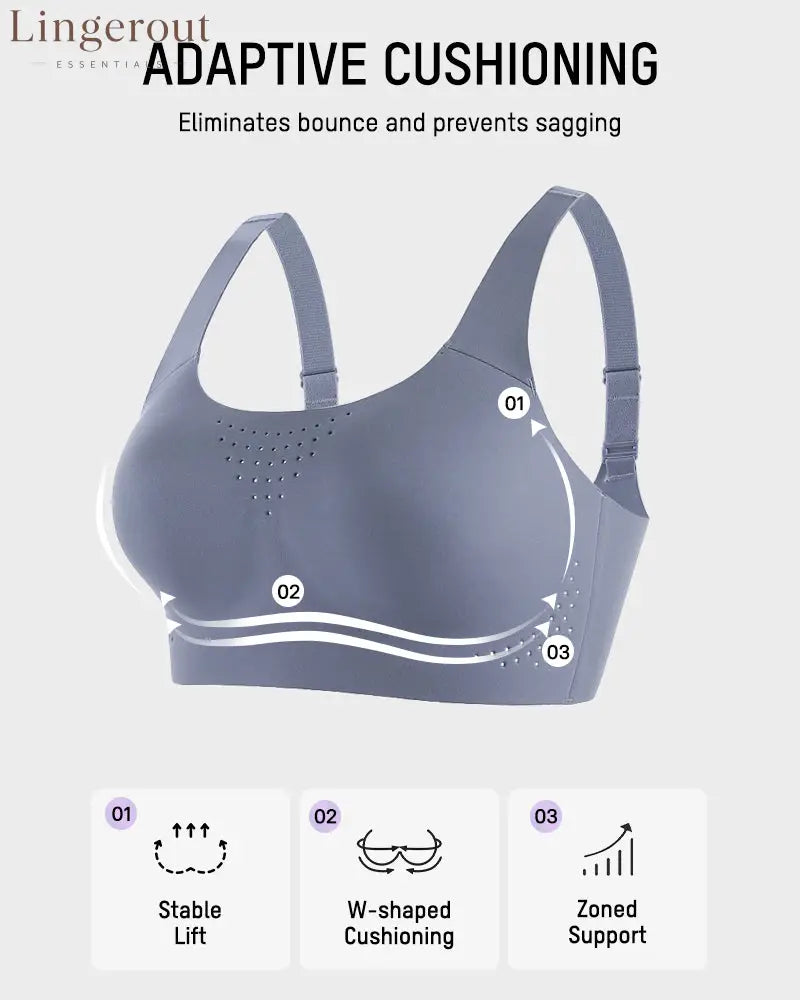 Wireless One-Piece Ventilated Sports Bra