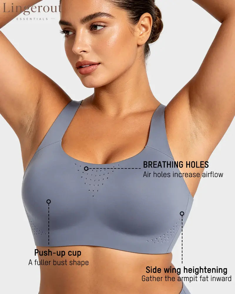 Wireless One-Piece Ventilated Sports Bra