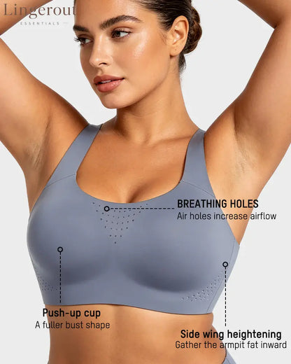 Wireless One-Piece Ventilated Sports Bra